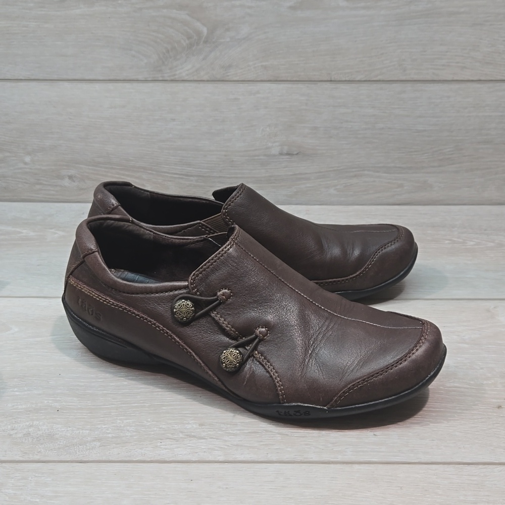 Taos Womens Encore Leather Mary Jane Clog Shoes sz 8